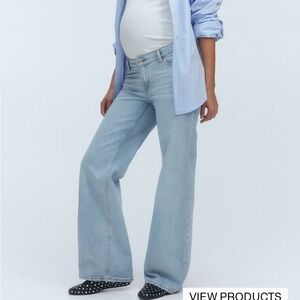 MAMA MATERNITY BEFORE & AFTER WIDE JEANS